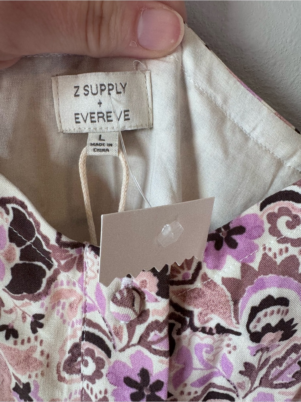 Z Supply Pink Floral Maxi Dress with Purple Accents - Picture 3 of 7